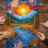 Dreamy Mountains Rivers Jigsaw Puzzle 1000 Pieces