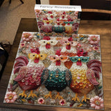 Fancy Roosters Jigsaw Puzzle 1000 Piece