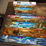 Jahreszeiten auf dem Regal Puzzle 1000 Teile