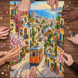 Paris Katzen Tee Zeit Puzzle 1000 Stück