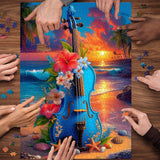 Floral Violin Jigsaw Puzzle 1000 Pieces
