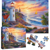 Sunset Lighthouse Cove Jigsaw Puzzles 1000 Pieces