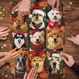 Christmas Dogs Jigsaw Puzzle 1000 Piece