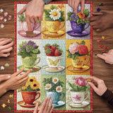 Blooming Teacups Jigsaw Puzzle 1000 Pieces