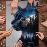 Mystic Forest Cat Jigsaw Puzzle 1000 Pieces