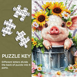 Flower Crown Pig Jigsaw Puzzle 1000 Pieces