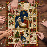 Puzzle vintage patchwork natalizio da 1000 pezzi