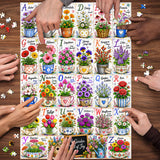 Flower Alphabet Jigsaw Puzzle 1000 Pieces