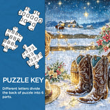 Snowy Night Ranch Jigsaw Puzzle 1000 Pieces