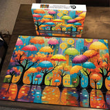 Rompecabezas Bosque de Paraguas Urbanos 1000 Piezas