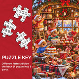 Christmas Mice Bakery Jigsaw Puzzle 1000 Pieces