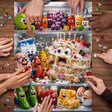 Puzzle per feste con cibo per frigorifero, 1000 pezzi