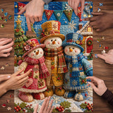 Patchwork Snow Pals Jigsaw Puzzle 1000 Pieces