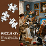 Retro Katzenhaus Puzzle 1000 Teile