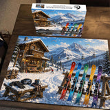 Skiers' Mountain Retreat Puzzle 1000 Stück