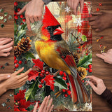 Christmas Cardinal Jigsaw Puzzle 1000 Piece