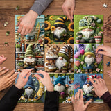 Fröhliches Gnome-Puzzle mit 1000 Teilen