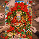Christmas Cardinals Jigsaw Puzzle 1000 Pieces