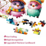 Puzzle di Uccelli con Cappello Colorato, 1000 Pezzi