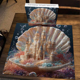 Puzzle en forme de coquillage dans un monde fantastique 1000 pièces