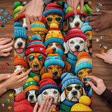 Cute Dog Fashion Hat Jigsaw Puzzle 1000 Pieces