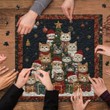Cat Christmas Tree Jigsaw Puzzle 1000 Piece