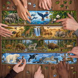 Wildlife Bücherregal Jigsaw Puzzle 1000 Teile