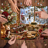 Rompecabezas de Navidad con ventana, 1000 piezas