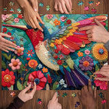 Patchwork Hummingbird Jigsaw Puzzle 1000 Piece
