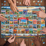 L'Amérique en timbres Puzzle 1000 pièces