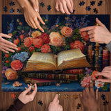 Books and Flowers Jigsaw Puzzle 1000 Pieces