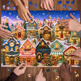 Quilted Christmas Town Jigsaw Puzzle 1000 Pieces