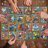 Colorful Bird Patchwork Jigsaw Puzzle 1000 Pieces