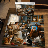 Retro Katzenhaus Puzzle 1000 Teile
