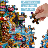 Cute Pet Water Park Jigsaw Puzzle 1000 Pieces