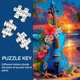 Floral Violin Jigsaw Puzzle 1000 Pieces