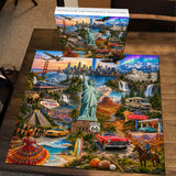 America Landmarks Journey Jigsaw Puzzle 1000 Pieces