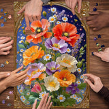 Golden Frame Florals Puzzle mit 1000 Teilen