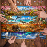Jahreszeiten auf dem Regal Puzzle 1000 Teile