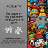 Cute Dog Fashion Hat Jigsaw Puzzle 1000 Pieces