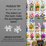 Flower Alphabet Jigsaw Puzzle 1000 Pieces
