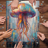 Neon Jellyfish City Jigsaw Puzzles 1000 Pieces
