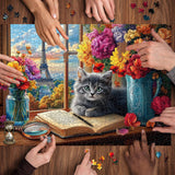 Window Kitten Jigsaw Puzzle 1000 Pieces