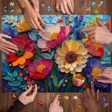 Fabric Blossoms Jigsaw Puzzle 1000 Piece