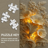 Golden Flower Relief Jigsaw Puzzle 1000 Pieces