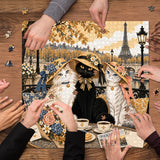 Paris Katzen Tee Zeit Puzzle 1000 Stück
