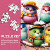 Puzzle di Uccelli con Cappello Colorato, 1000 Pezzi