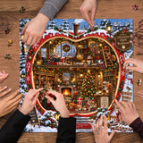 Weihnachten Apple Buchhandlung Puzzle 1000 Stück