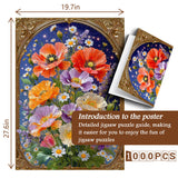 Golden Frame Florals Puzzle mit 1000 Teilen