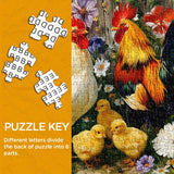Rooster & Chicks Jigsaw Puzzle 1000 Pieces
